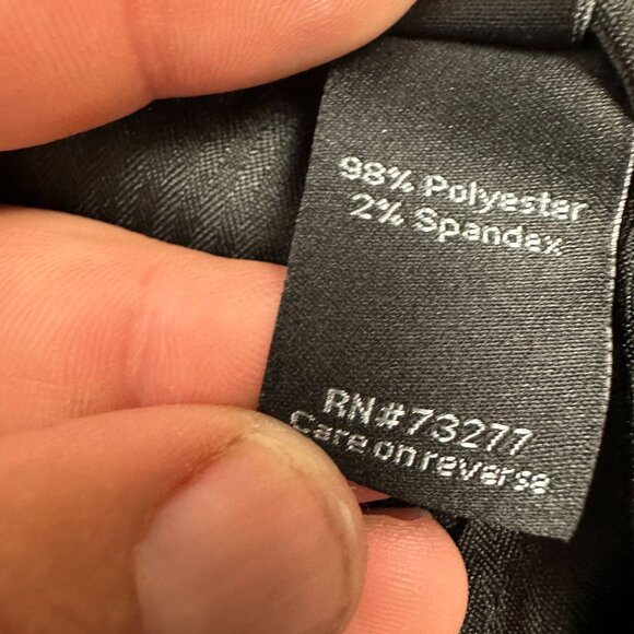 APT. 9 Mens Extra Slim Fit Dress Pants 33x32 Black 98% Polyester 2% Spandex - Picture 5 of 6